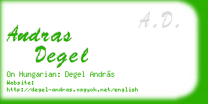 andras degel business card